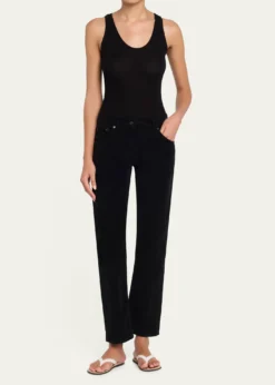 THE ROWFima Corduroy Slim-Leg Ankle Pants
