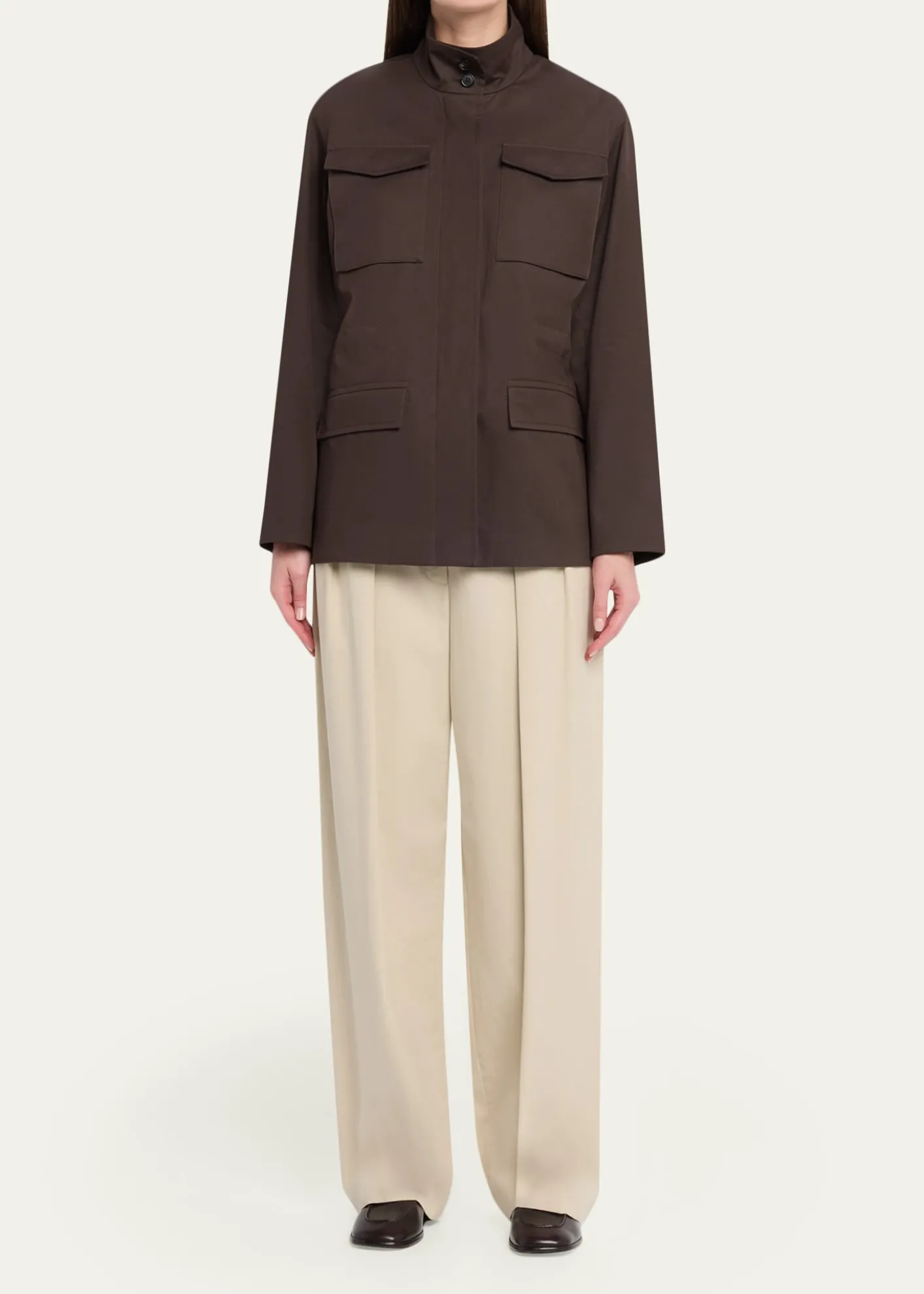 THE ROWFloriane Cotton-Cashmere Utility Jacket