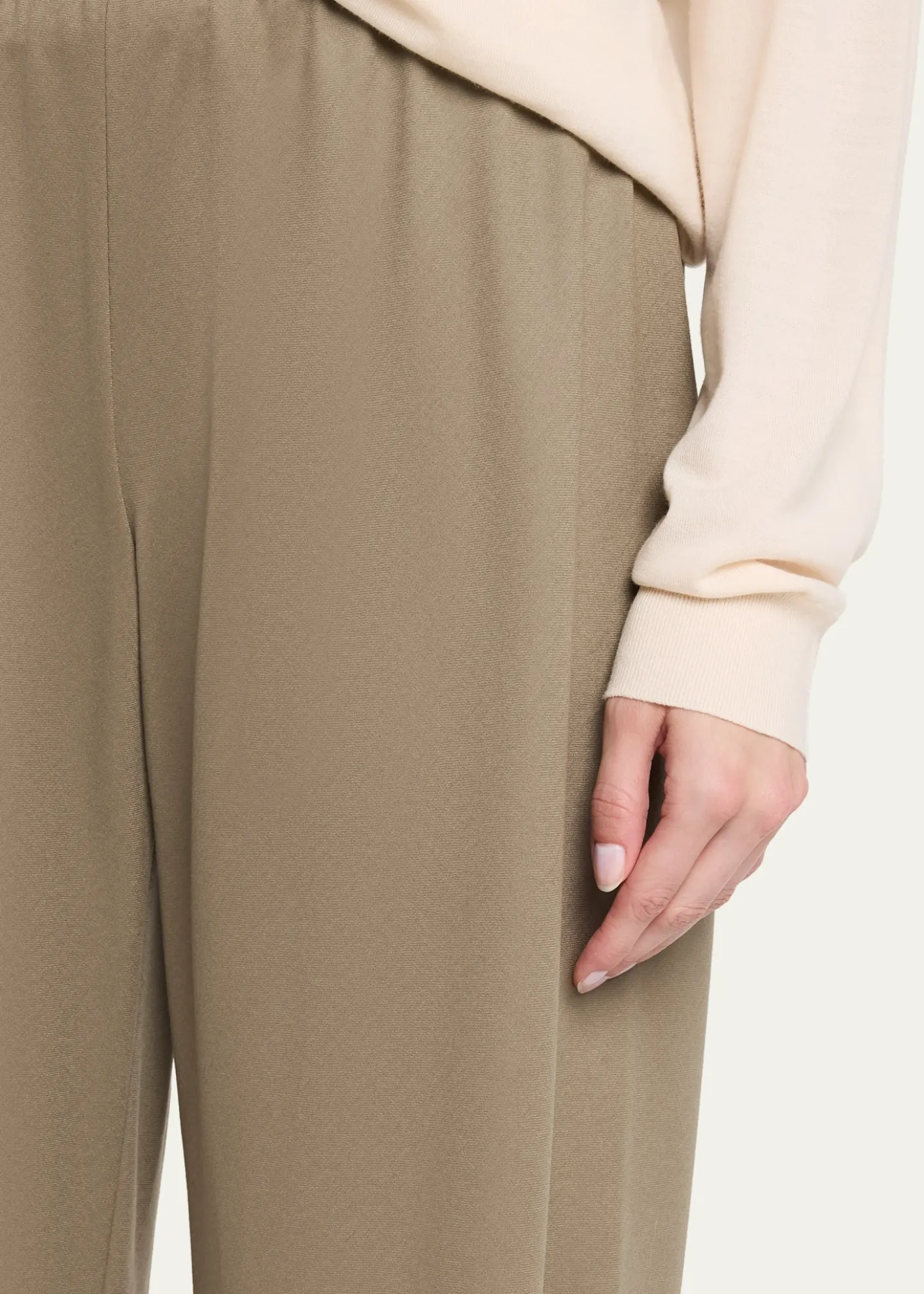 THE ROWGala Wool Wide-Leg Pull-On Pants
