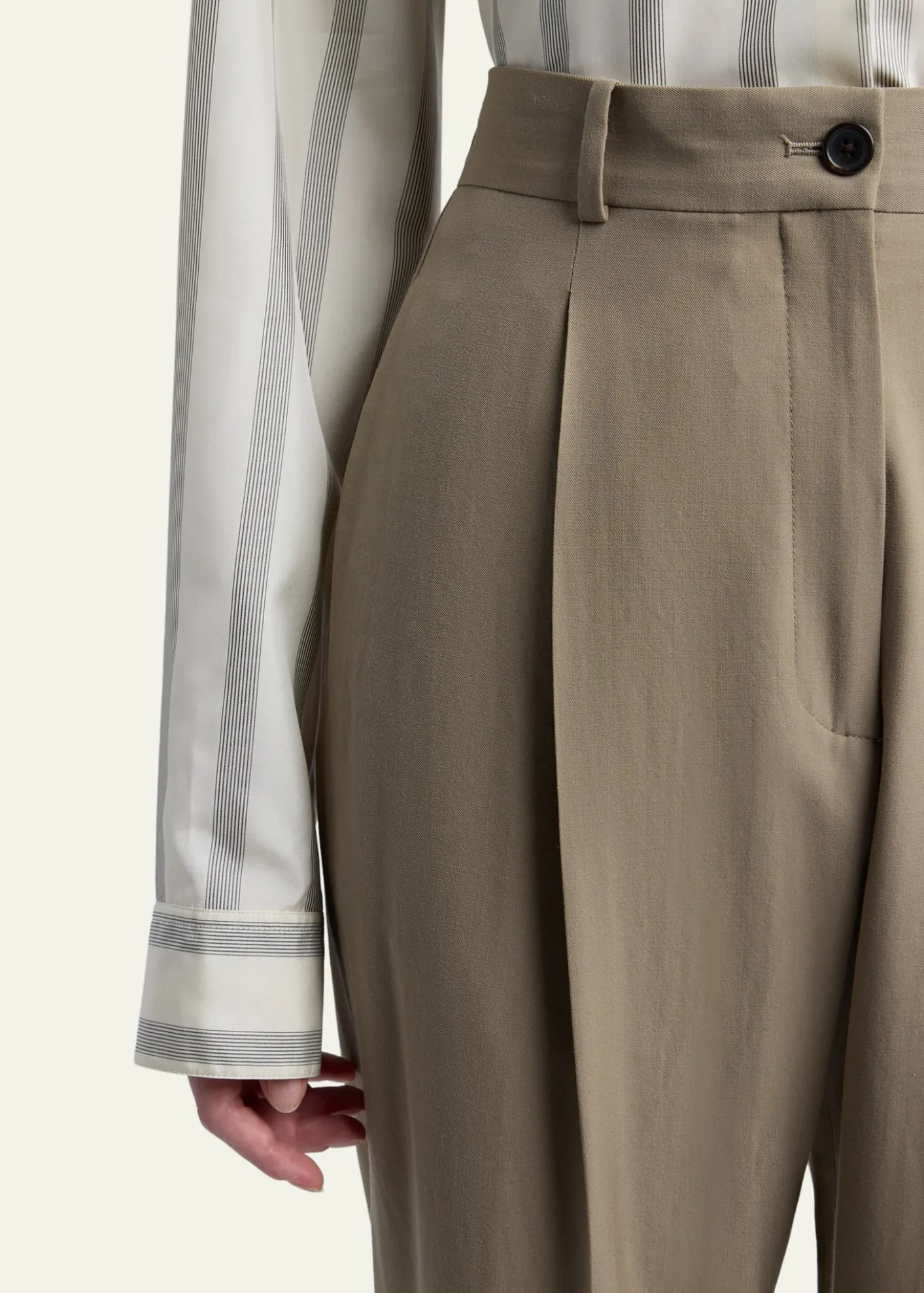 THE ROWGianni Tapered Wool Gabardine Pants