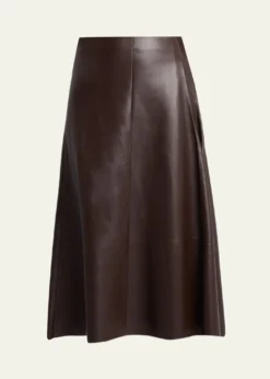 THE ROWHedora Leather Midi Skirt
