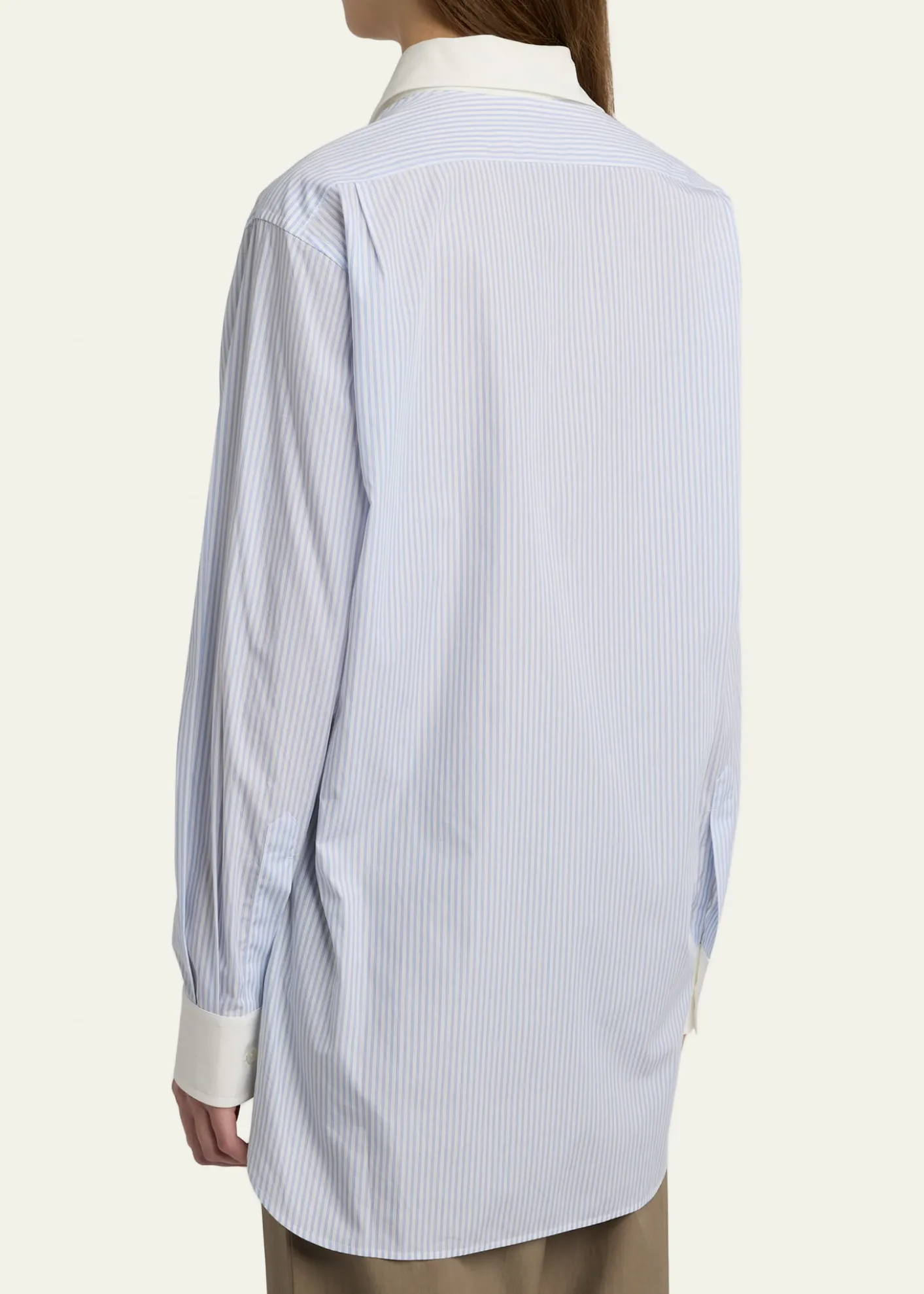 THE ROWHilbert Striped Button-Down Tunic Shirt