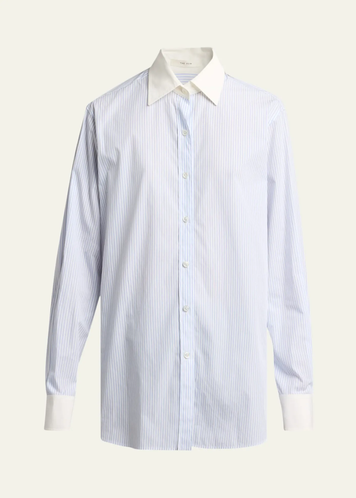 THE ROWHilbert Striped Button-Down Tunic Shirt