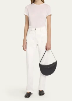 THE ROWIzzy Small Crescent Shoulder Bag in Leather