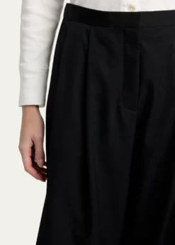 THE ROWKalyan Wide-Leg Wool Gabardine Shorts