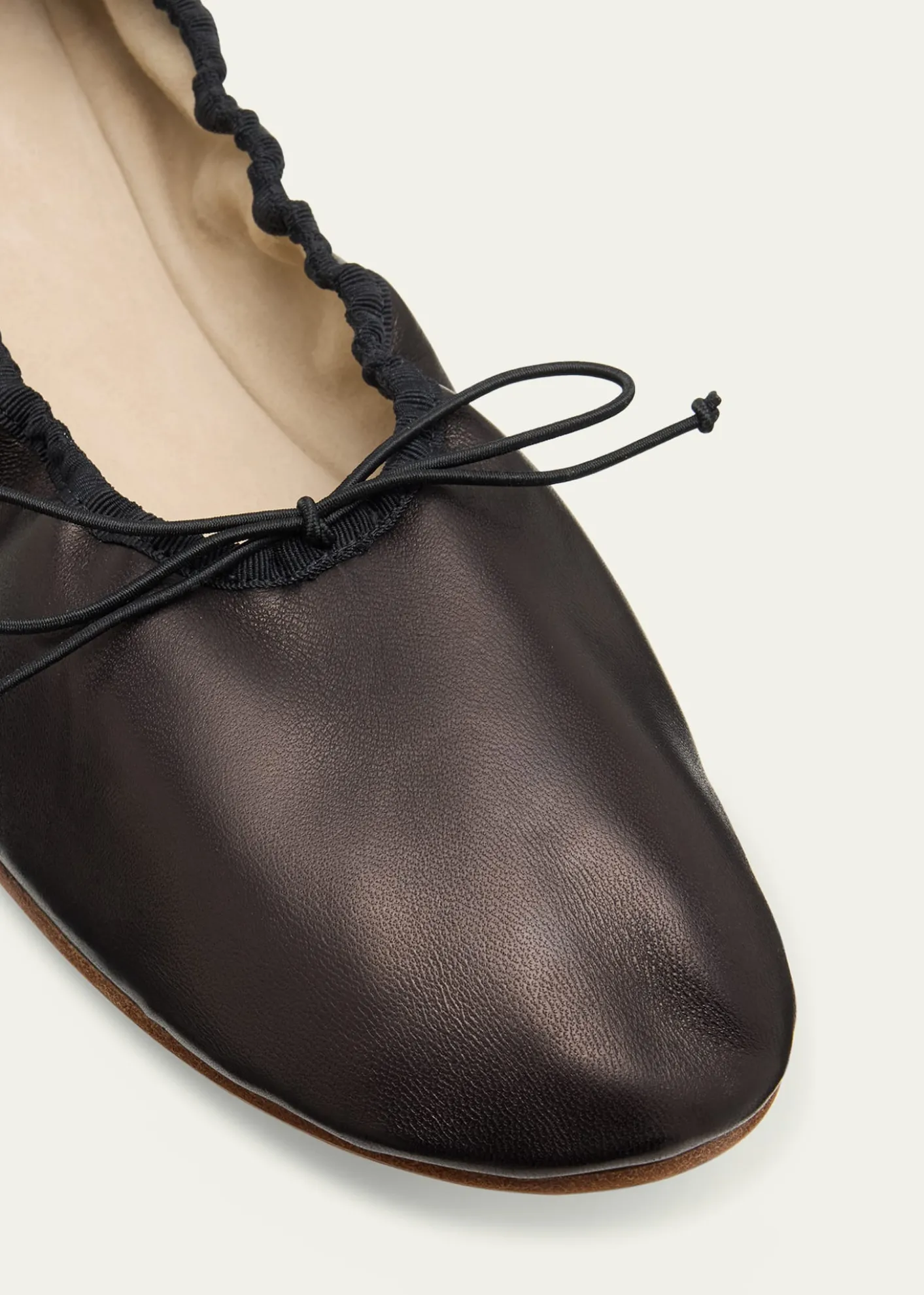 THE ROWLeather Bow Ballerina Flats