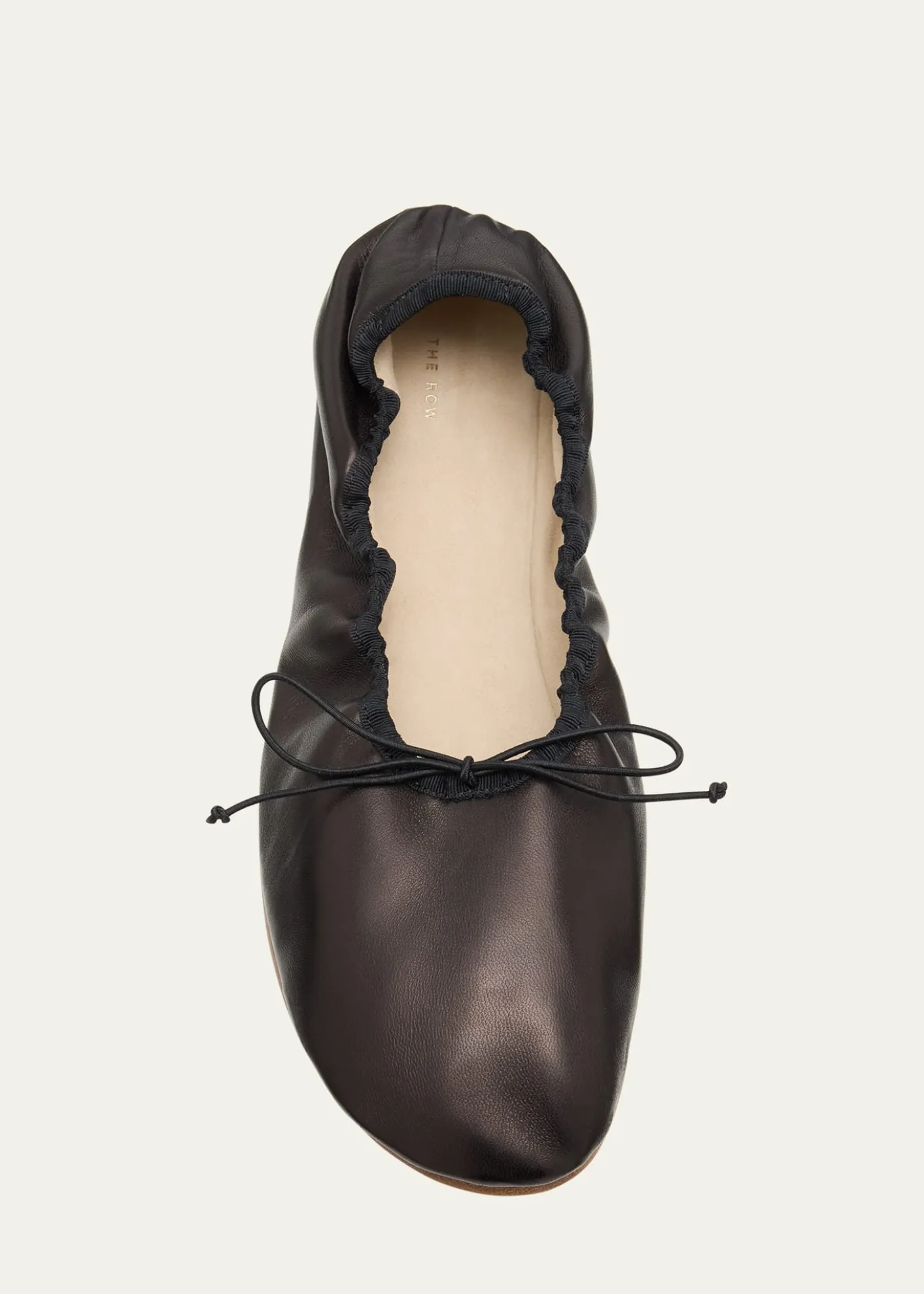 THE ROWLeather Bow Ballerina Flats