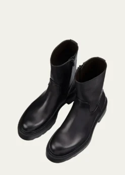 THE ROWLeather Short Moto Boots