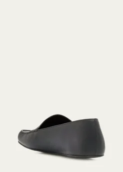 THE ROWLeo Grained Leather Slippers
