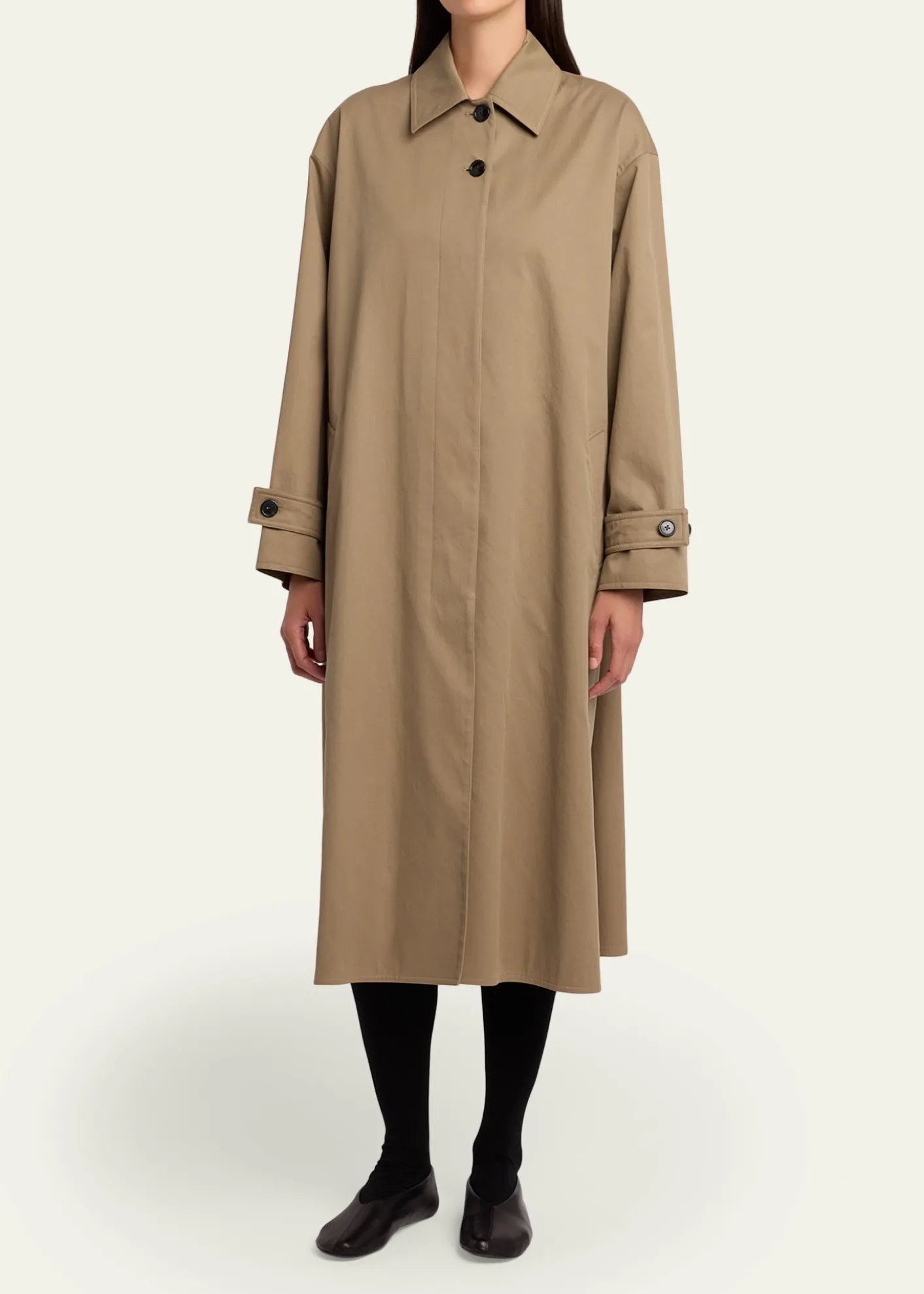 THE ROWLolana Single-Breasted Long Trench Coat