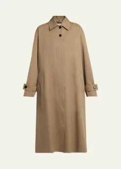 THE ROWLolana Single-Breasted Long Trench Coat