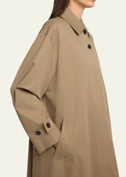 THE ROWLolana Single-Breasted Long Trench Coat