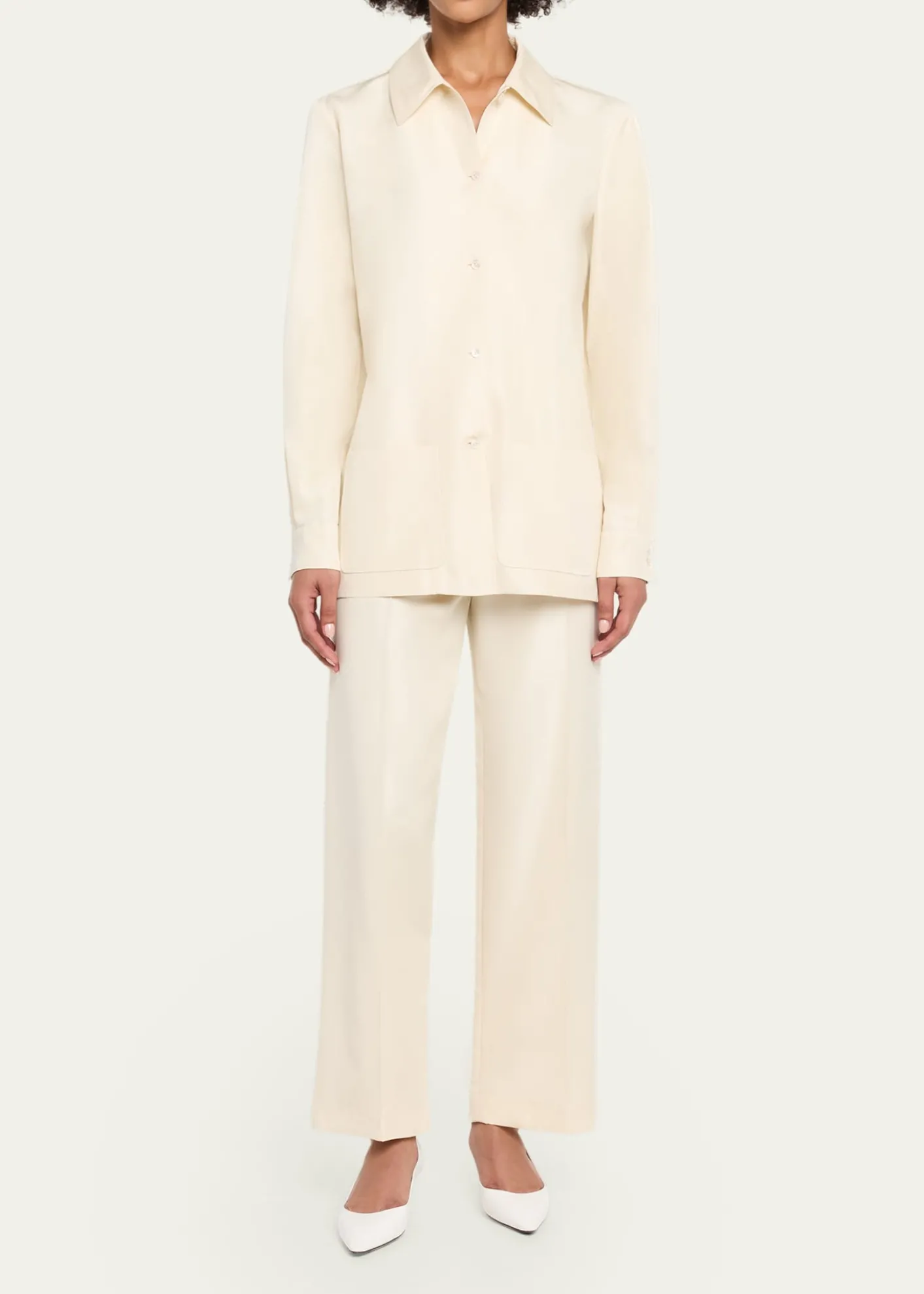 THE ROWLucetta Silk Button-Front Shirt