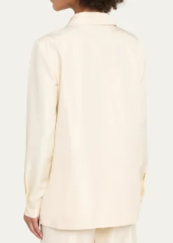 THE ROWLucetta Silk Button-Front Shirt