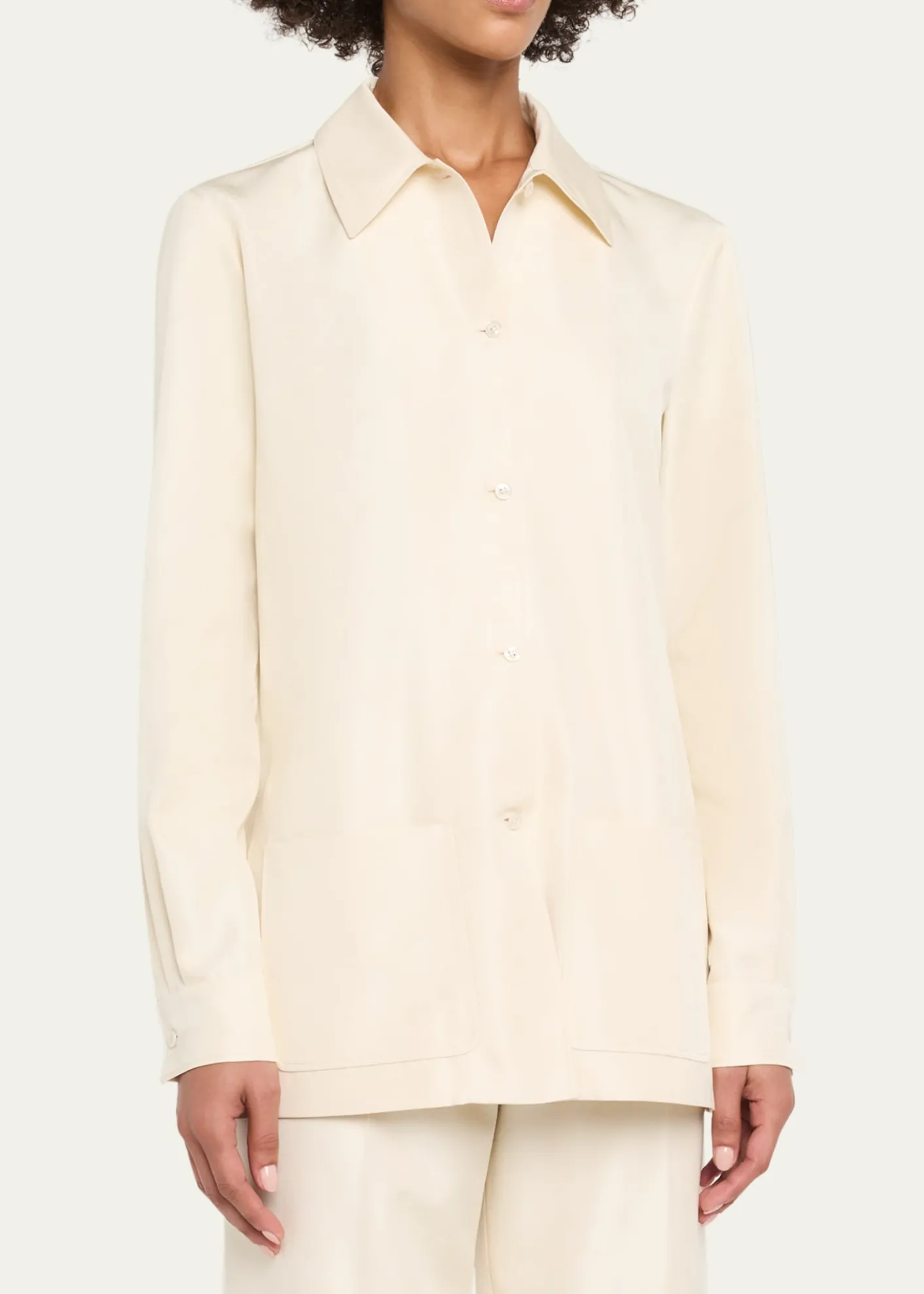 THE ROWLucetta Silk Button-Front Shirt