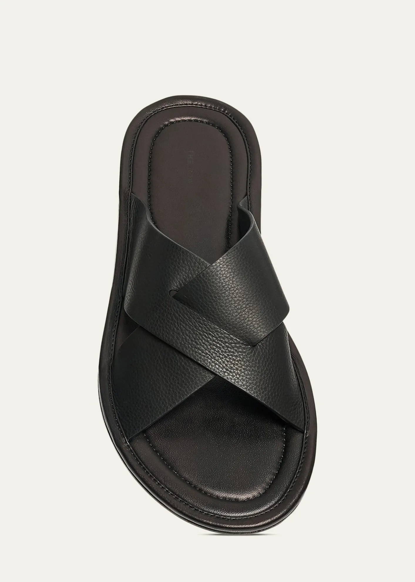 THE ROWMalick Leather Crisscross Slide Sandals