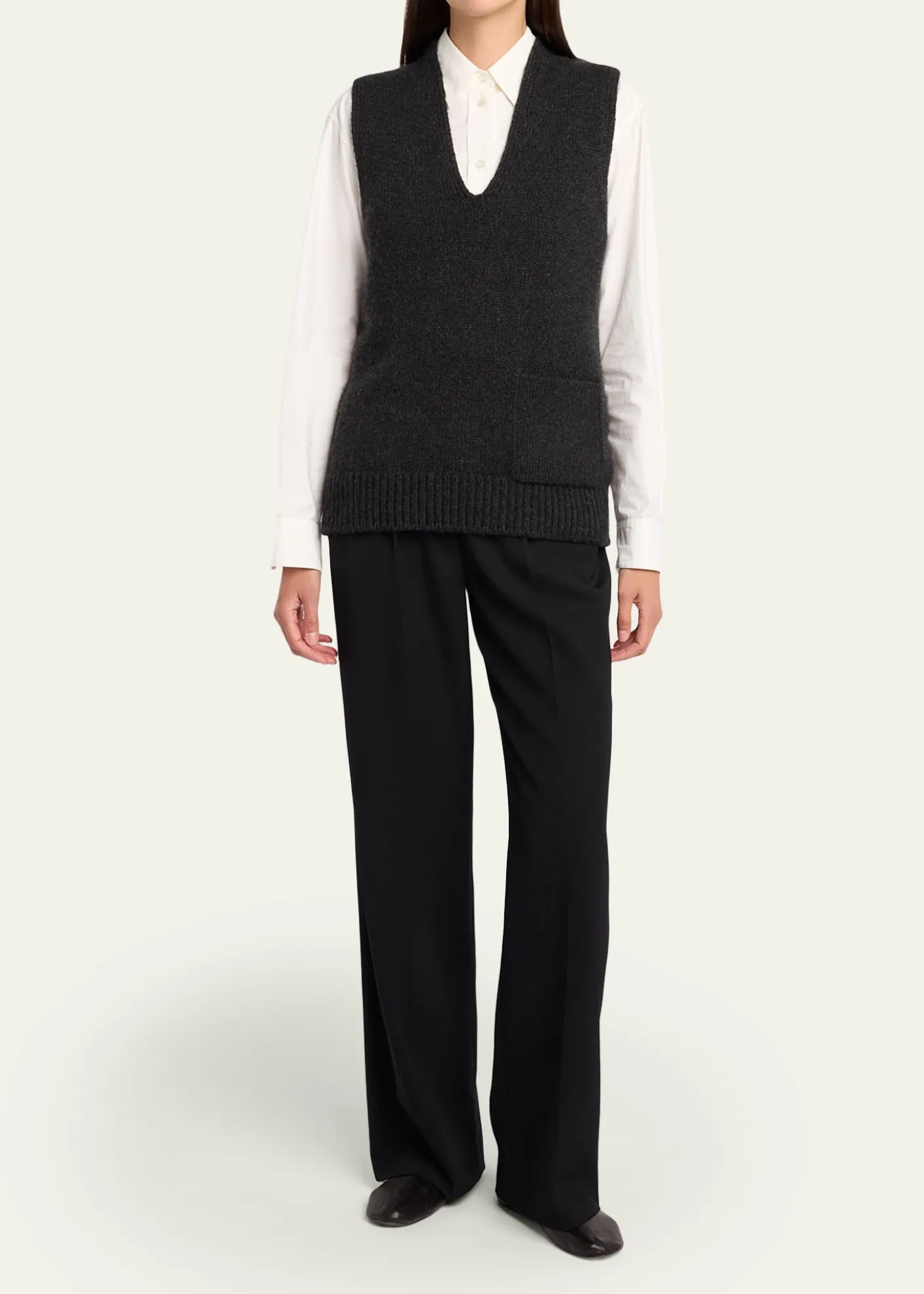 THE ROWMarte V-Neck Cashmere Sweater Vest