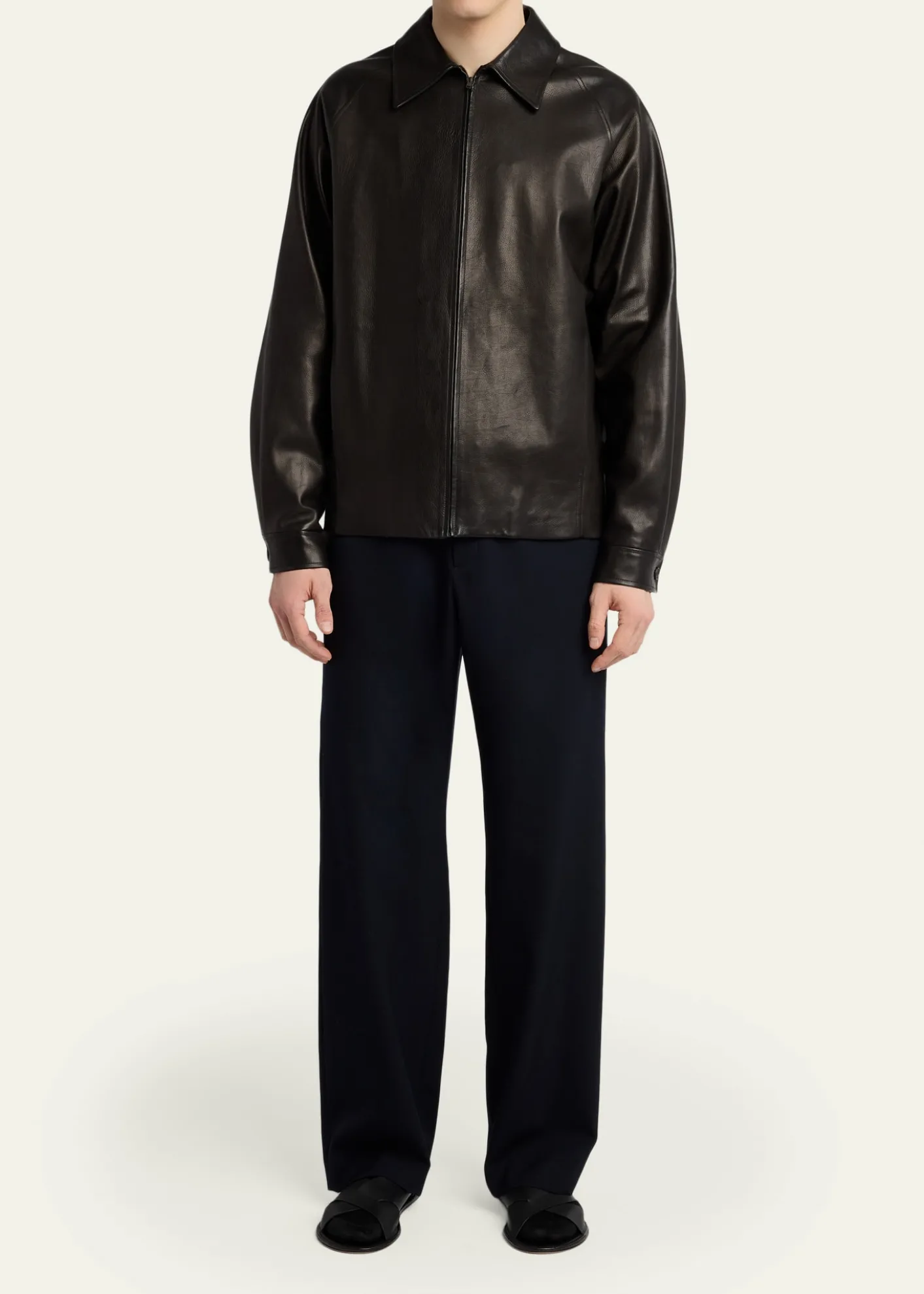 THE ROWMen's Ari Wool Gabardine Pants