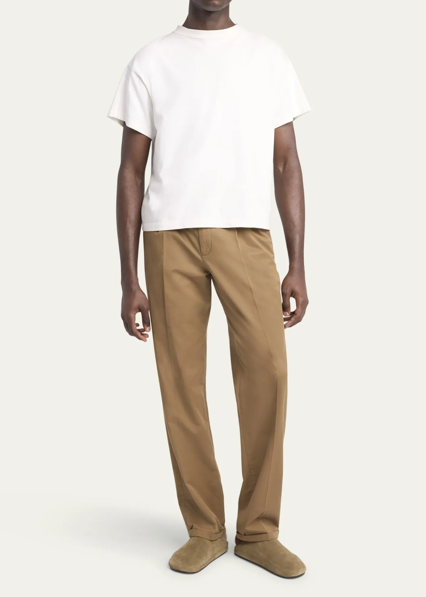 THE ROWMen's Belamy Cashmere and Cotton Pleated Pants
