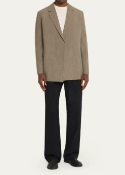 THE ROWMen's Devlin Wool Concealed-Front Blazer