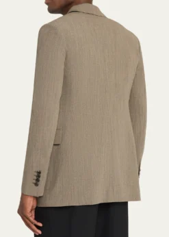 THE ROWMen's Devlin Wool Concealed-Front Blazer