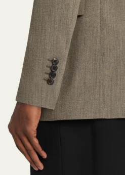 THE ROWMen's Devlin Wool Concealed-Front Blazer