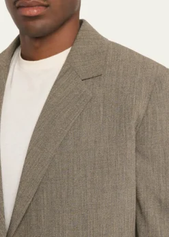 THE ROWMen's Devlin Wool Concealed-Front Blazer