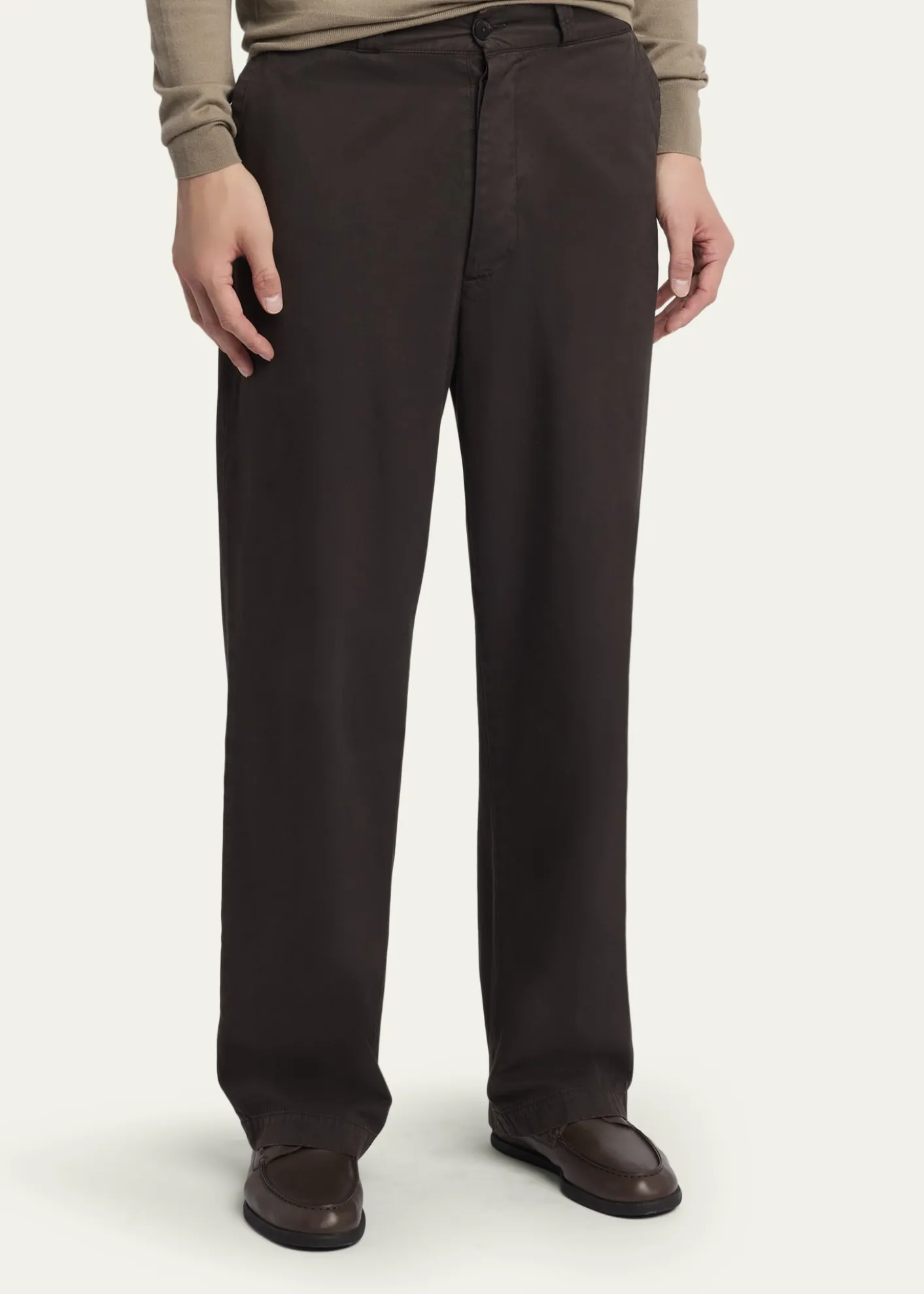 THE ROWMen's Ottis Cotton and Cashmere Straight-Leg Chino Pants