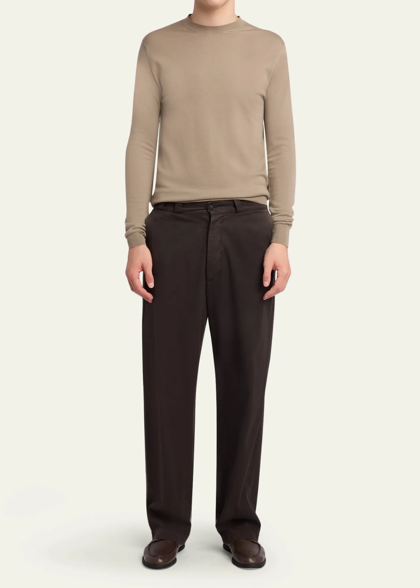 THE ROWMen's Ottis Cotton and Cashmere Straight-Leg Chino Pants