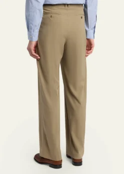 THE ROWMen's Thom Pleated Wool-Silk Pants