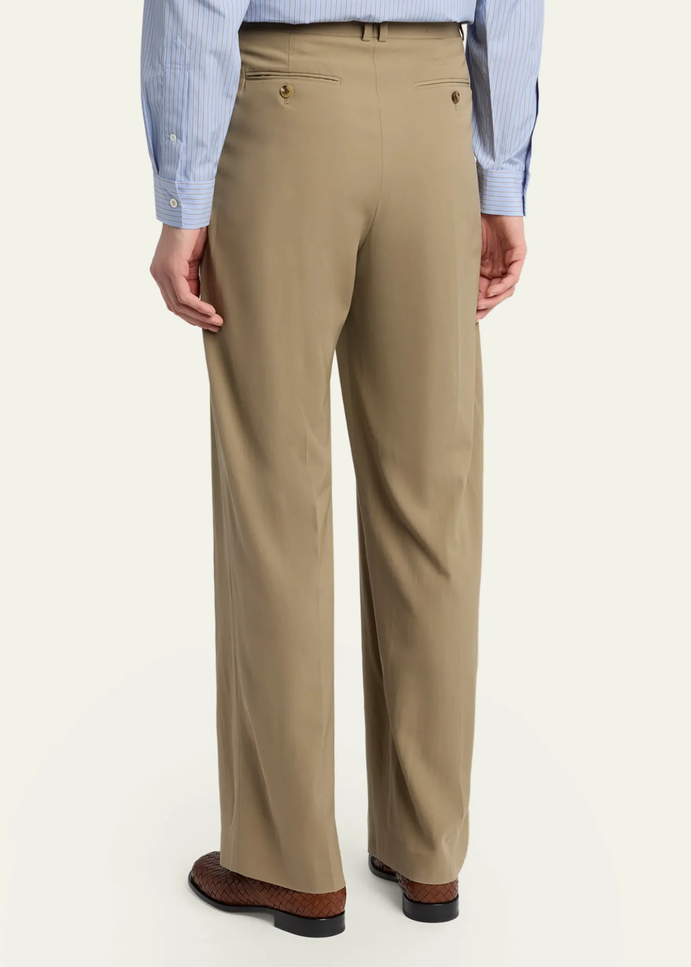 THE ROWMen's Thom Pleated Wool-Silk Pants