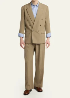 THE ROWMen's Thom Pleated Wool-Silk Pants