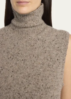 THE ROWMerilas Turtleneck Cashmere Sleeveless Sweater
