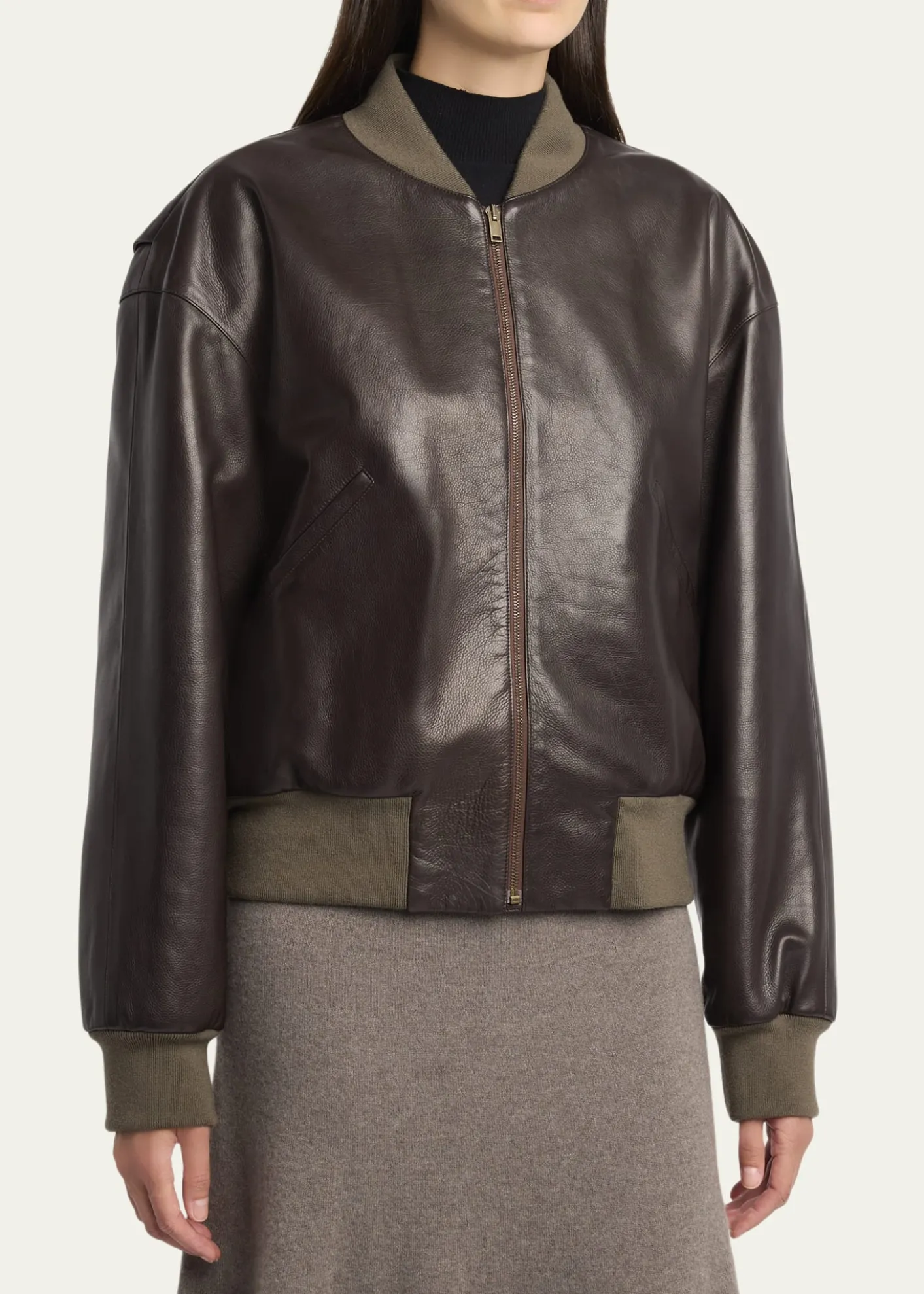 THE ROWMorisel Leather Bomber Jacket
