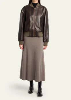 THE ROWMorisel Leather Bomber Jacket