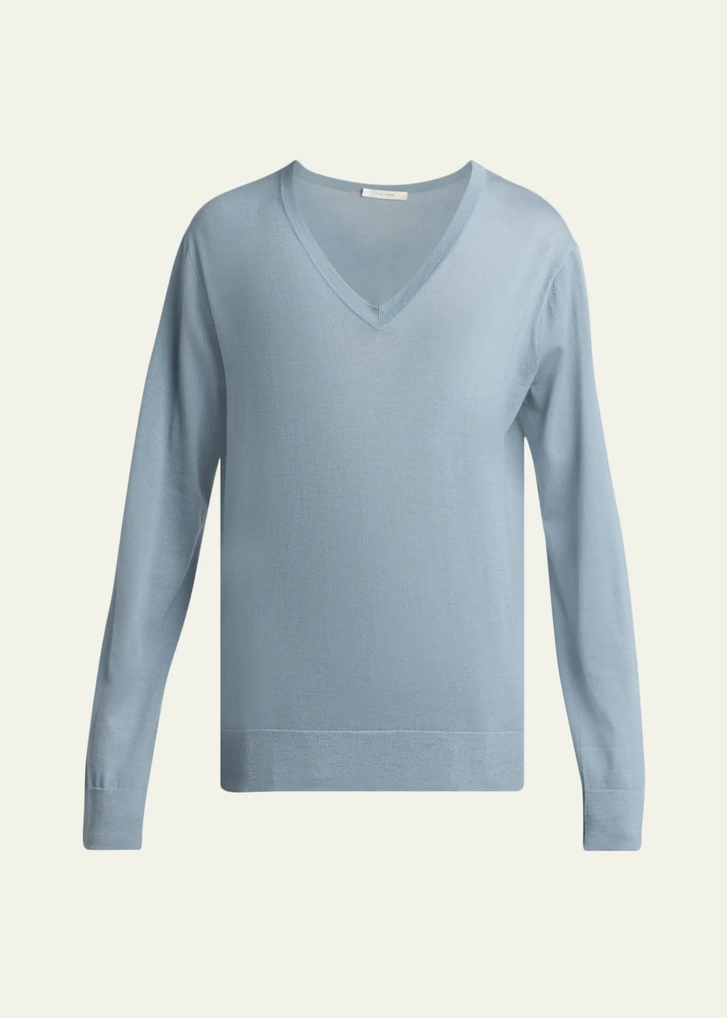 THE ROWNaius Long-Sleeve V-Neck Wool Top