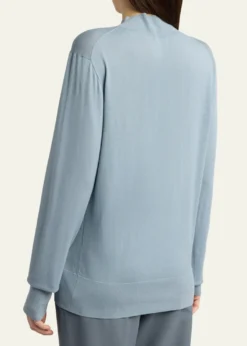 THE ROWNari Mock-Neck Merino Wool Sweater