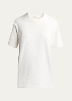 THE ROWNarlan Short-Sleeve Cotton-Linen T-Shirt