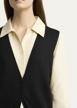 THE ROWNeel Cashmere Cardigan Vest