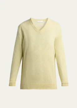 THE ROWNian Cashmere V-Neck Sweater
