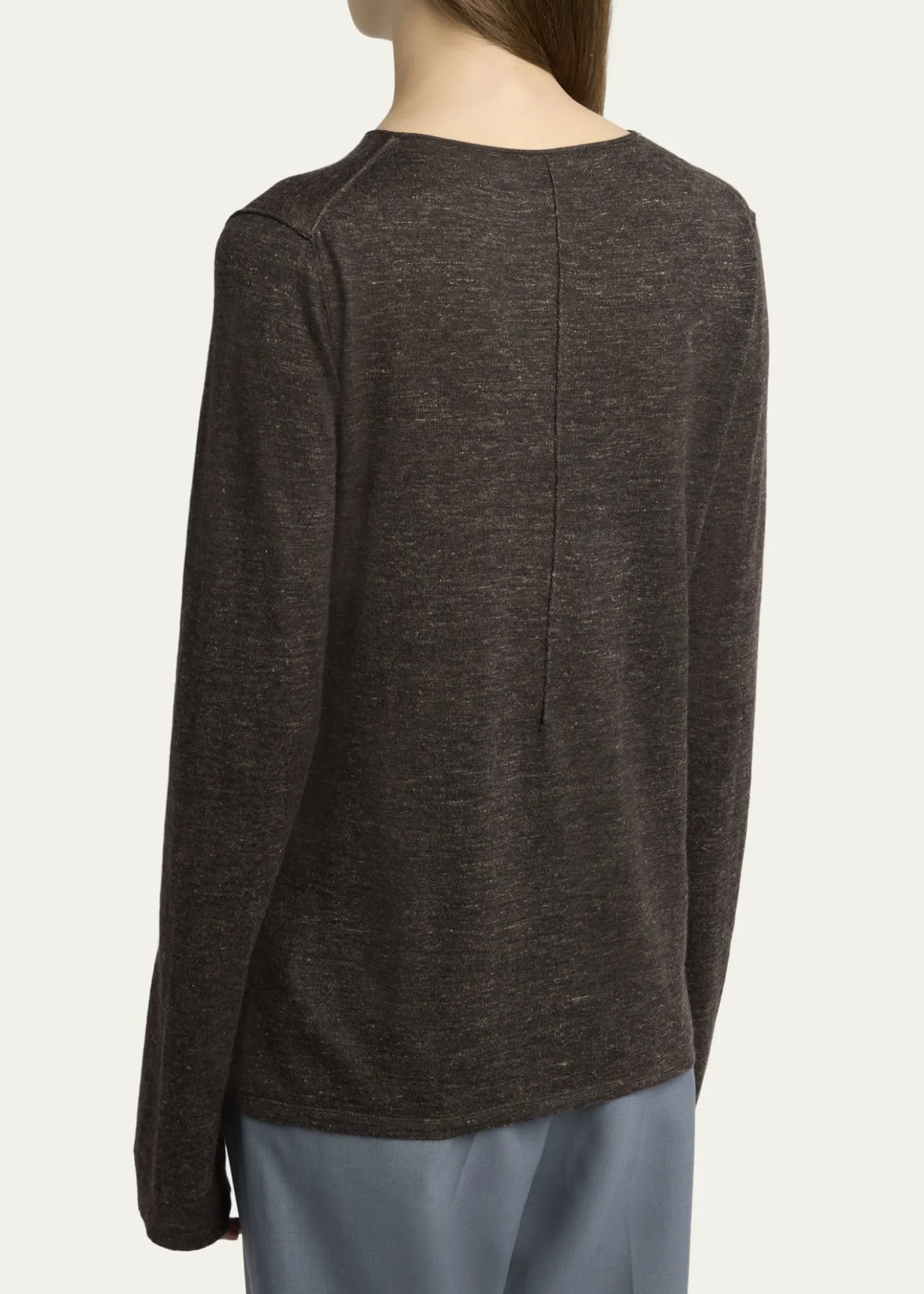 THE ROWNile Cashmere, Silk, and Linen Long-Sleeve Top