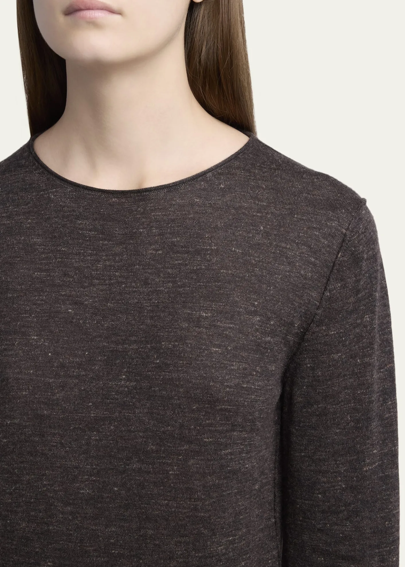 THE ROWNile Cashmere, Silk, and Linen Long-Sleeve Top