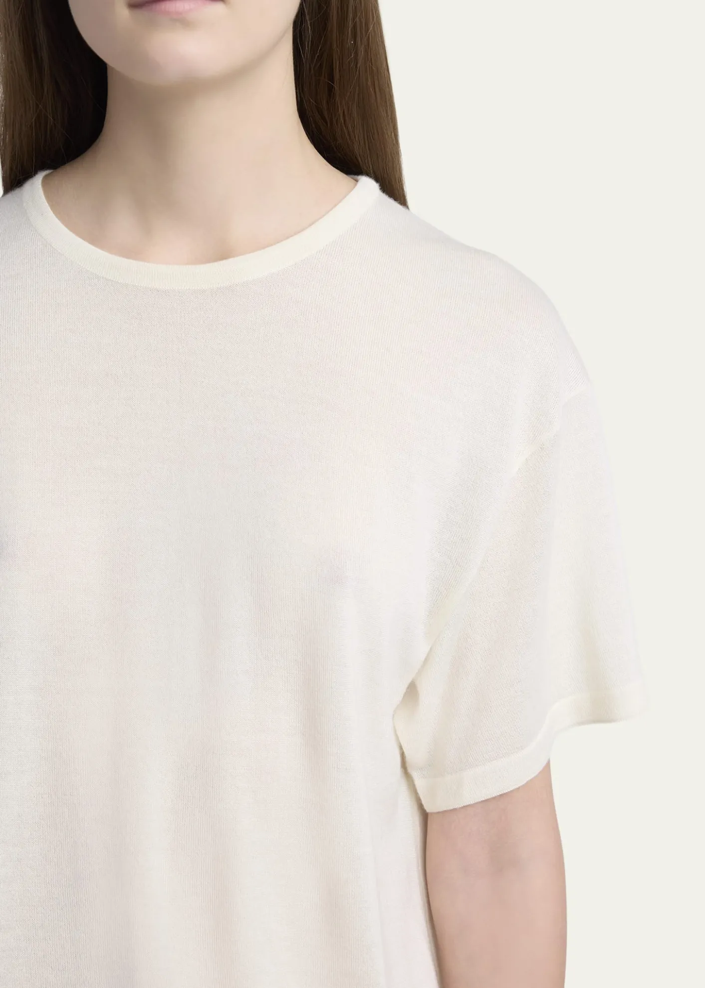 THE ROWNonas Crewneck Cashmere Knit Top