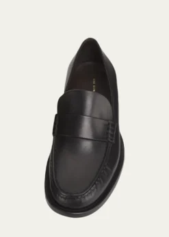 THE ROWNovus Leather Slip-On Loafers