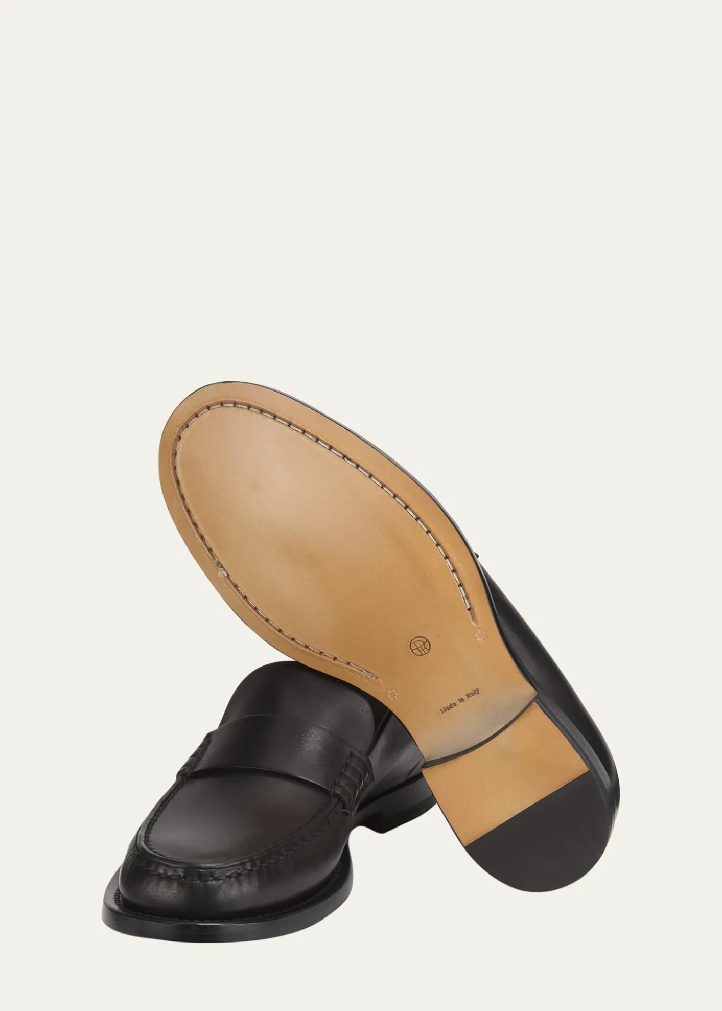 THE ROWNovus Leather Slip-On Loafers