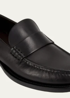 THE ROWNovus Leather Slip-On Loafers