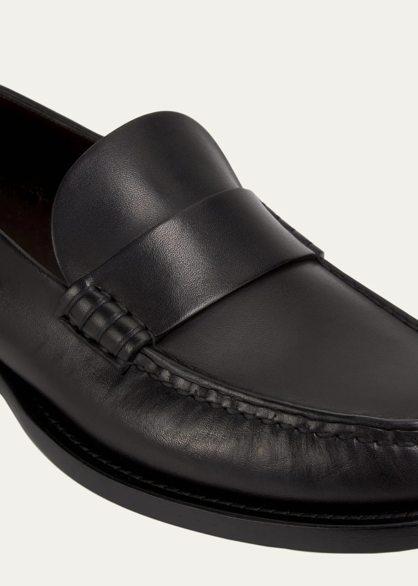 THE ROWNovus Leather Slip-On Loafers