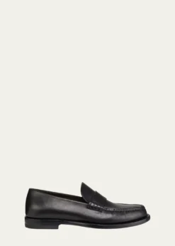 THE ROWNovus Leather Slip-On Loafers