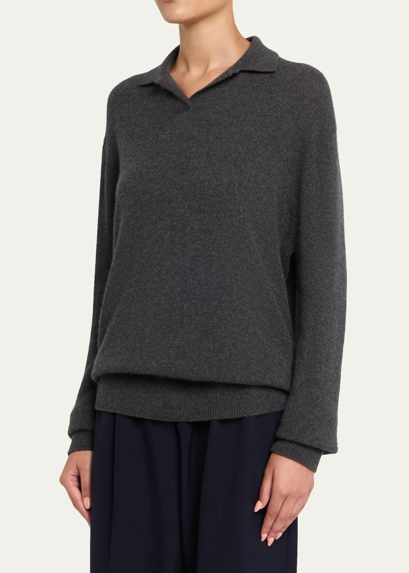 THE ROWOashi Cashmere Knit Polo Top