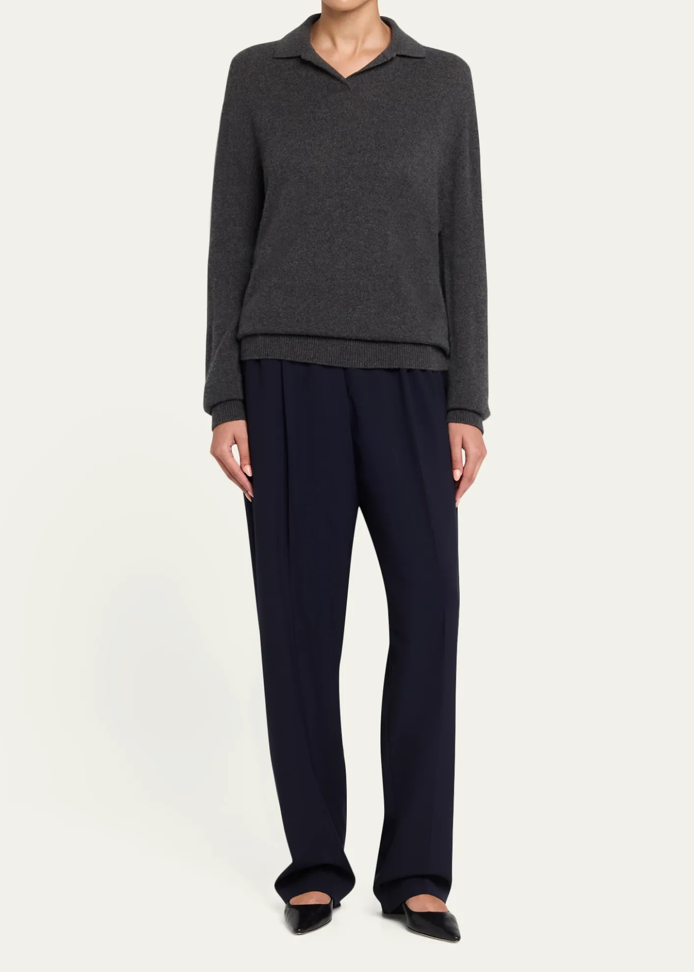 THE ROWOashi Cashmere Knit Polo Top